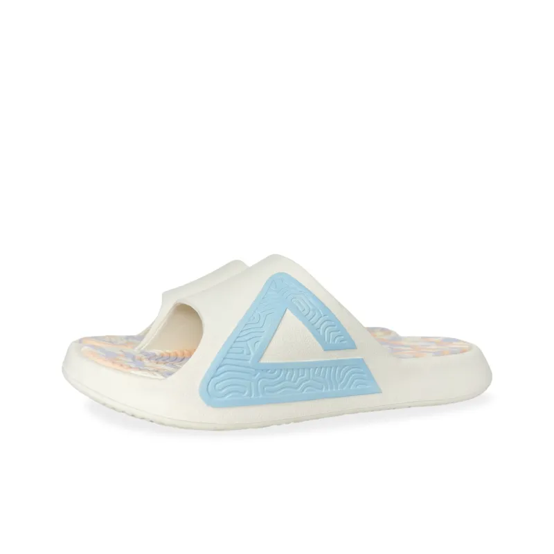 PEAK Tai Ji1.0 EVA Quiet Slip Resistant Abrasion Resistant Slide Slippers Unisex Mint Blue White-2
