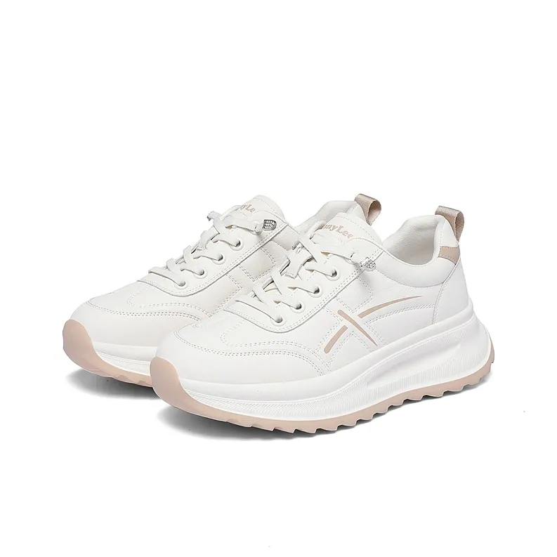 Golden Silk Rabbit Anti Slip And Wear Resistant Height Increasing Cushioning Low Top Casual Shoes Women's-1