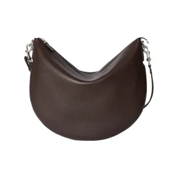 GUCCI Grain Leather Shoulder Bag Large Size Men's Dark Brown