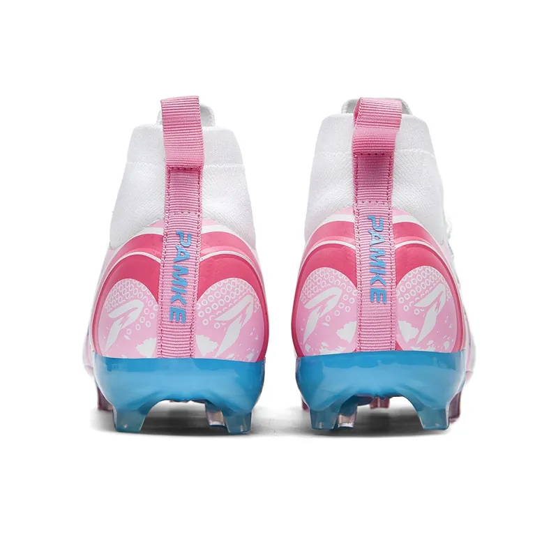 PANKE Soccer Shoes Unisex High Top White Pink Blue/White Dark Blue/White Purple Rose-4