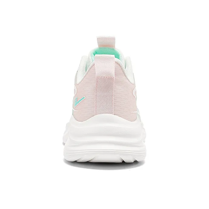Warrior Cushioning Lightweight Breathable Quick Dry Low Top Running Shoes Women's Pink Green White-4
