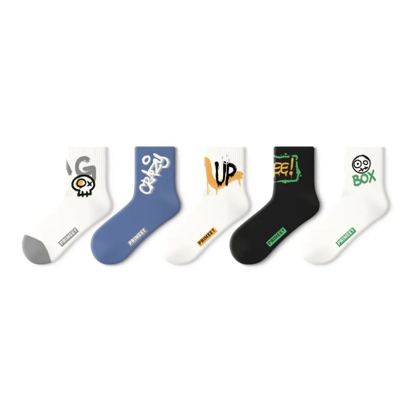 Primeet Mid Calf Socks Men's 5 Pack-3