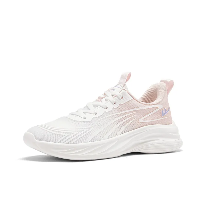 Warrior Cushioning Lightweight Breathable Quick Dry Low Top Running Shoes Women's Pink White-2