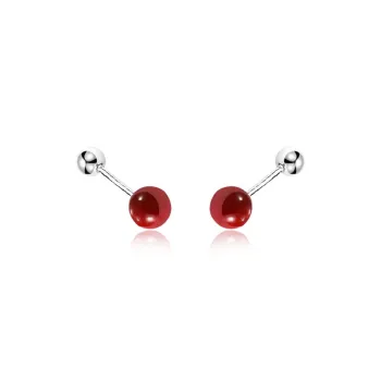 KING TAI SANG Colored Glaze Stud Earrings Unisex