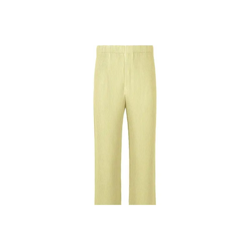 Homme Plissé Issey Miyake SS23 Casual Pants Men's Yellow-1