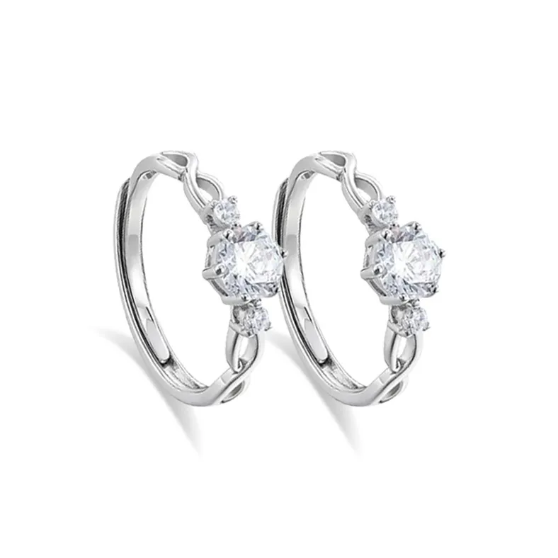 LUCA Sterling Silver Rings Unisex Silver white Gift Box-8