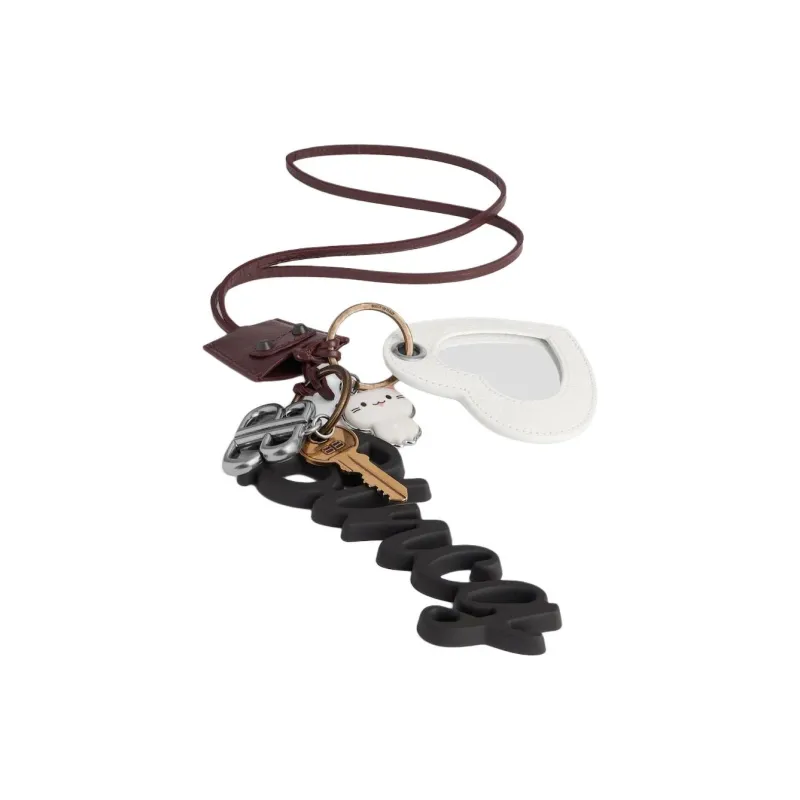 Balenciaga Lambskin Silicone Brass Acrylic Resin Steel Pendants Unisex Multicolor-2