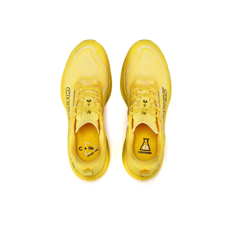 CLERSES Cushioning Wear-Resistant Low-Top Casual Marathon Long Distance Running Running Shoes Unisex Glazed Yellow-3