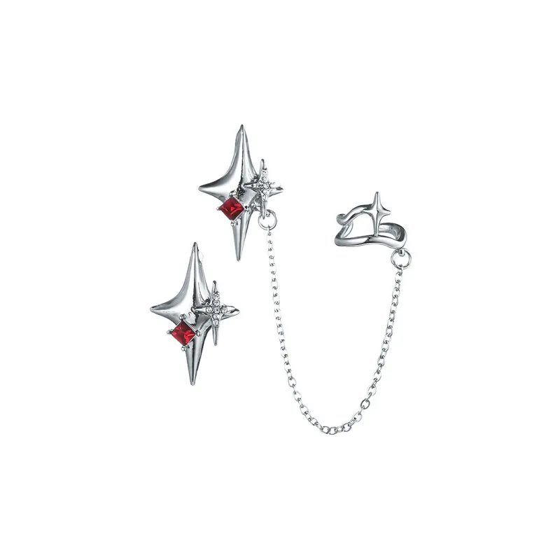 MISS XIA JWY 925 Sterling Silver Stud Earrings Unisex-0