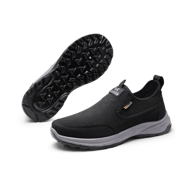 Strongman Men's Casual Shoes Black Gray-4