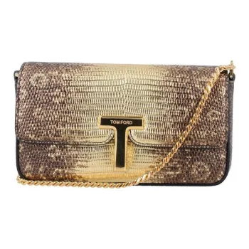 TF Goatskin Shoulder Bag Mini Women's Gold