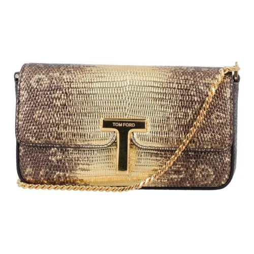 TF Goatskin Shoulder Bag Mini Women's Gold
