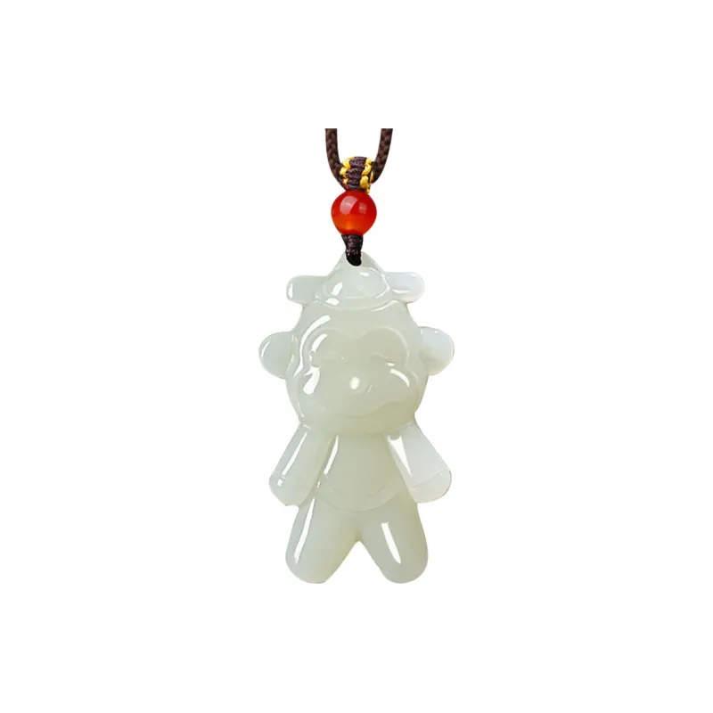 KUNYUYAO Hetian Jade Pendants White Jade Unisex-34