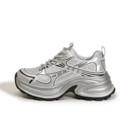 Milan Love Song Wear Resistant Lightweight Height Increasing Low Top Chunky Sneakers Women's