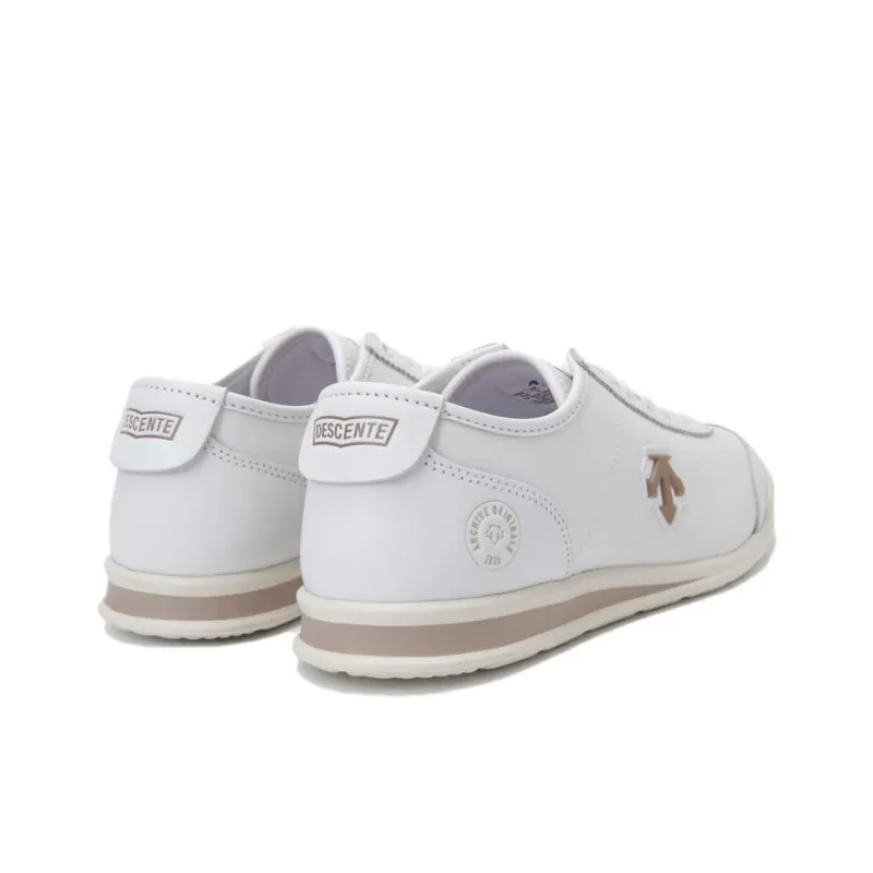 DESCENTE Crontempo Slip-Resistant Low-Top Running Shoes Unisex White Brown-4