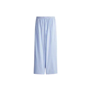 H&M Pajama Pants Women's Light Blue/White Stripes