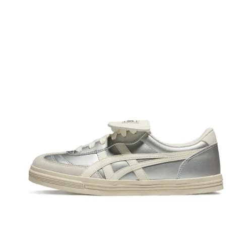 Asics Aaron Anti-Slip Wear-Resistant Low-Top Skateboard Shoes Unisex Silver