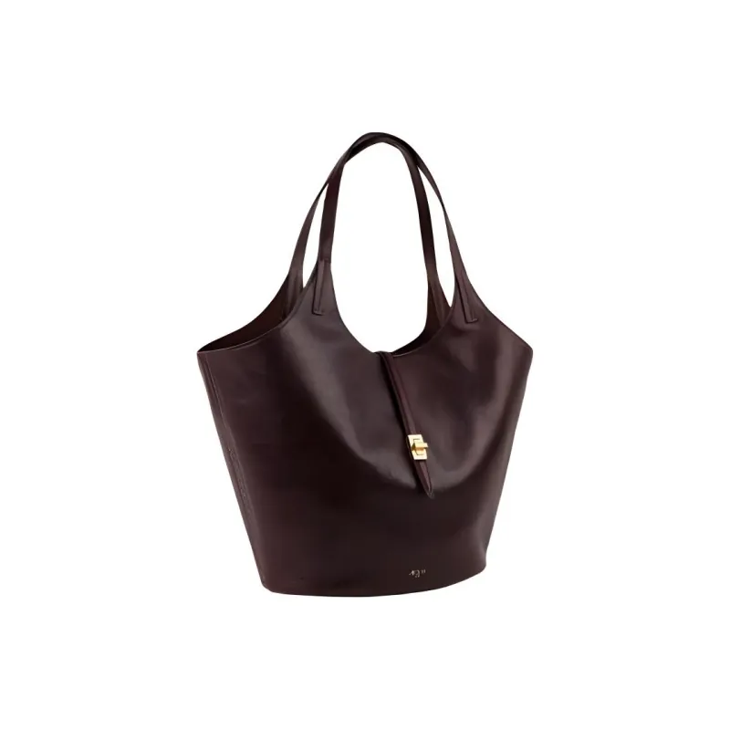 APEDE MOD Cow Leather Handbag Large Size Women's Bordeaux Red-1