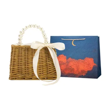 Elsvet Straw Woven Handbag Regular Women's Khaki