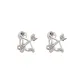 Sterling Silver Arrow through Heart Stud Earrings, 1 Pair, Eh-1730.ebA