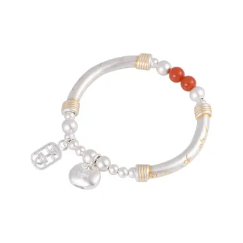 JINLUWANG 999 Fine Silver Bracelets Women's