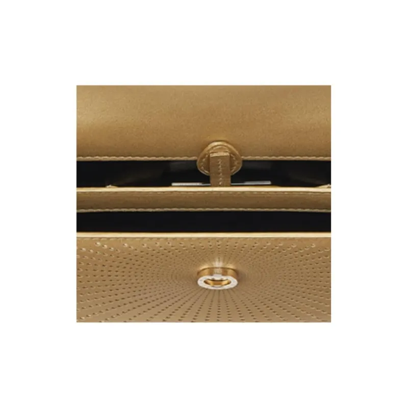 BVLGARI Serpenti Forever Cow Leather Shoulder Bag Crossbody Bag Mini Women's Gold-4