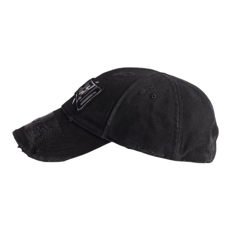 Balenciaga Cotton, Twill, Metal Baseball Caps Men's Black-4
