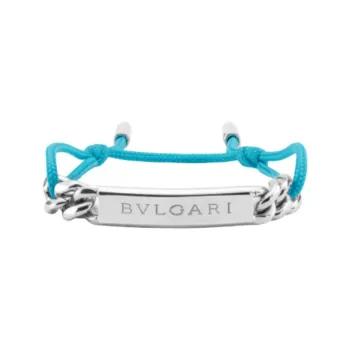BVLGARI Fabric Bracelets Unisex Light Blue