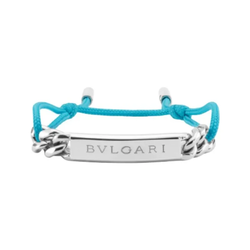 BVLGARI Fabric Bracelets Unisex Light Blue-0
