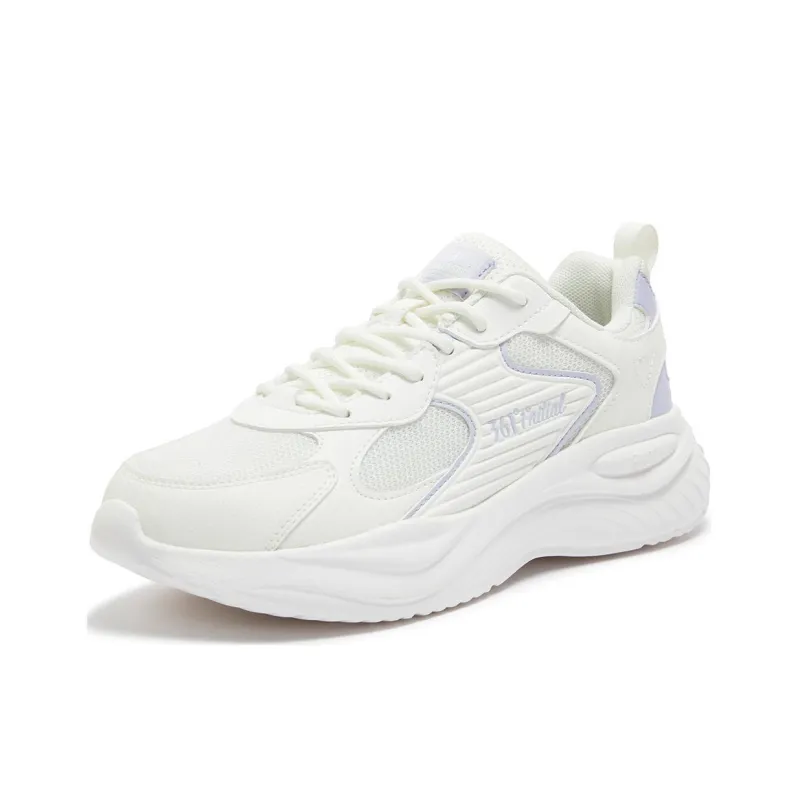 361° Non slip Wear resistant Shock Absorption Low Top Casual Shoes Women's White Purple-2