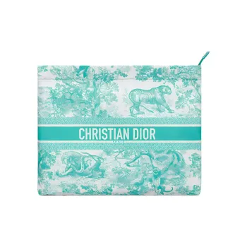 DIOR DiorTravel Technical Fabric Clutch Women's Mint Green
