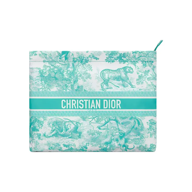DIOR DiorTravel Technical Fabric Clutch Women's Mint Green-0