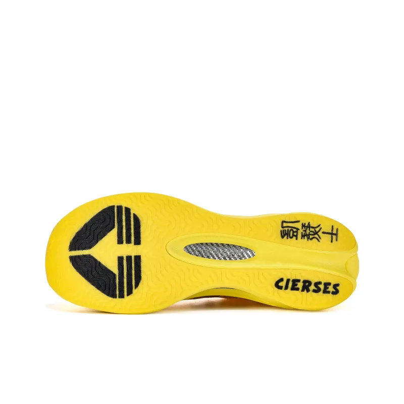 CLERSES Cushioning Wear-Resistant Low-Top Casual Marathon Long Distance Running Running Shoes Unisex Glazed Yellow-5