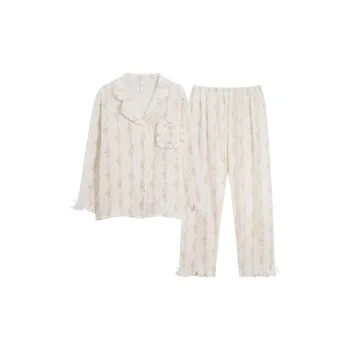 XIAFENYAN Pajama Set Women's Apricot