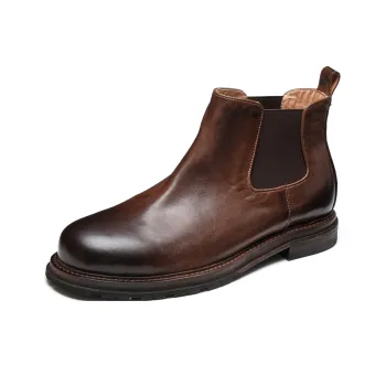 Fabrication Short Chelsea Boots Men's Dark Brown