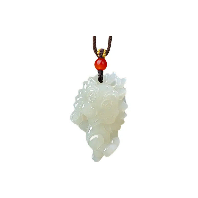 KUNYUYAO Hetian Jade Pendants White Jade Unisex-18