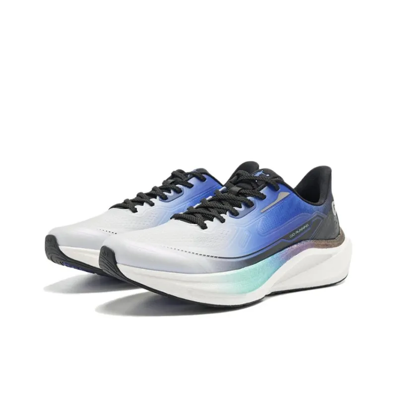 QIAODAN Boundaryless 7.0 Running Shoes Men Low Top Blue Black-1