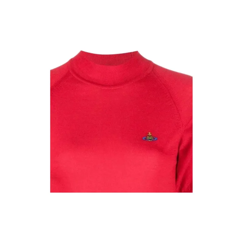 Vivienne Westwood Orb Embroidered Short Sleeved Knitted Top-4