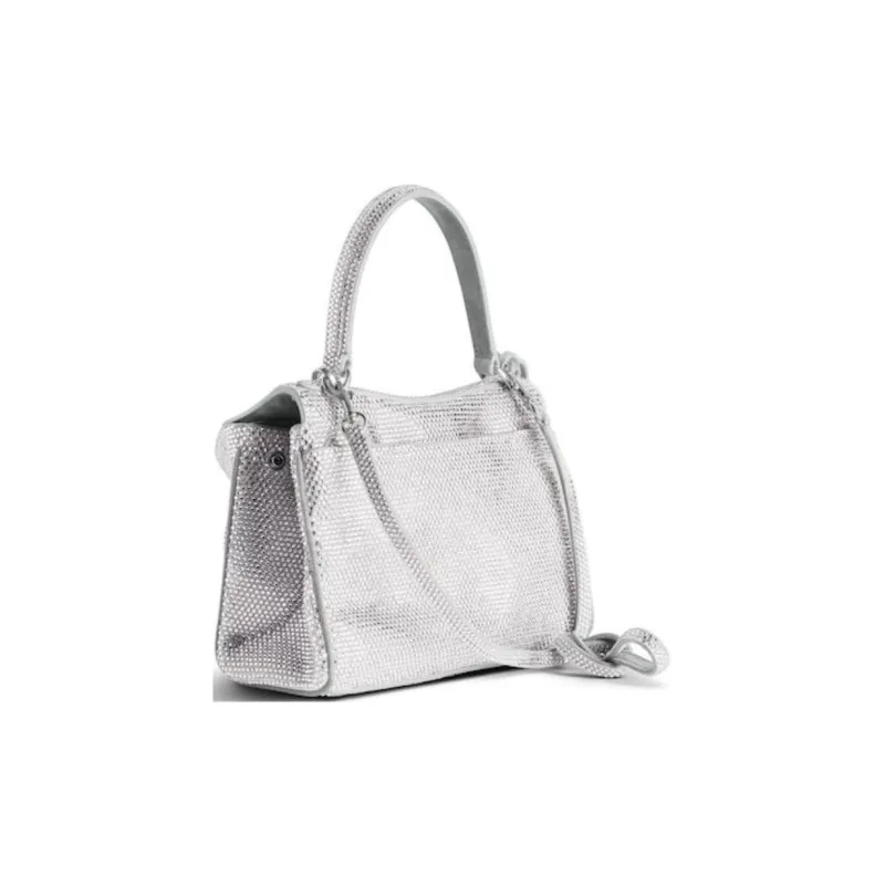 Balenciaga Rodeo Calfskin One Shoulder Handbags Mini Women's Smoke Gray-3