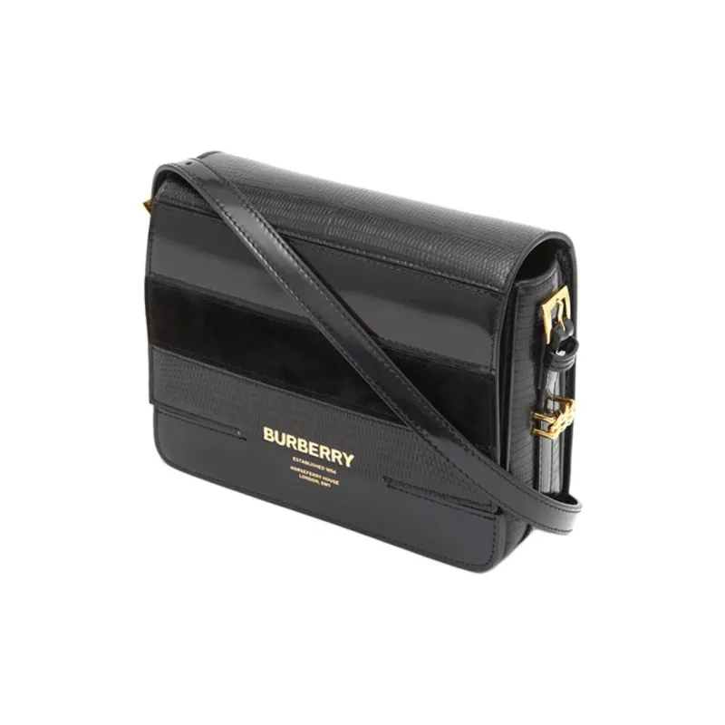 Burberry Cow Leather Crossbody Backpack Shoulder Bag Small Size Women's Black-2