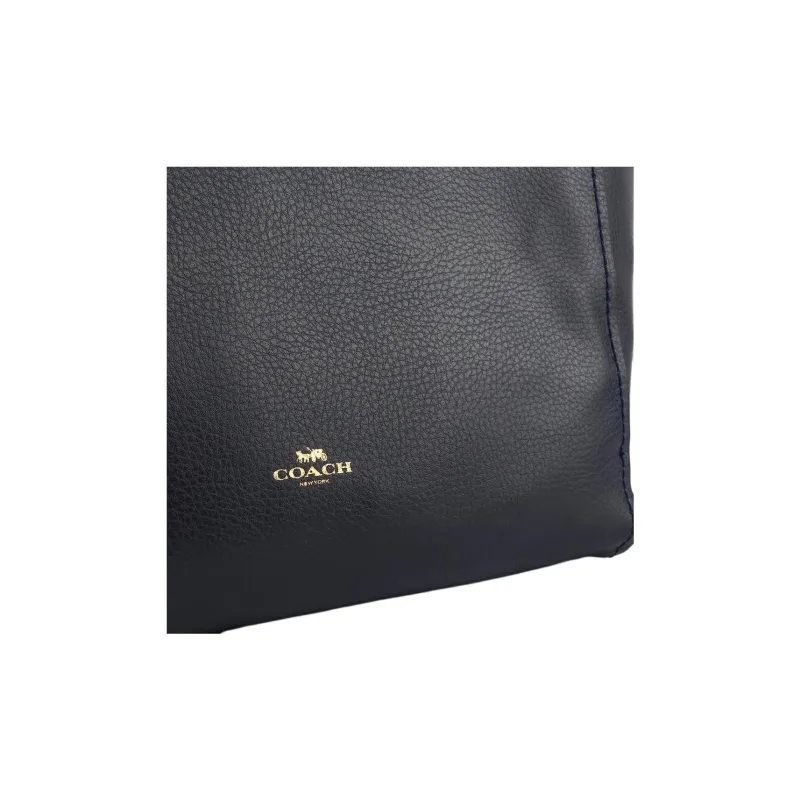COACH Derby Cow Leather Tote Bag Shopping Bag Shoulder Bag Crossbody Bag Handbag Large Size Women's Midnight Navy Blue-4