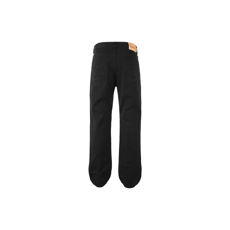 S45 Cleanfit Style Basic Versatile Bottom Straight Fit Jeans Men's-5