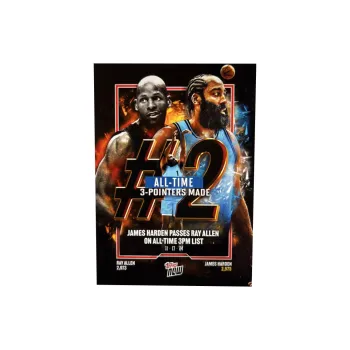 Topps Now James Harden The Second-Highest Three-Pointer In History Sports Cards 1 Pc