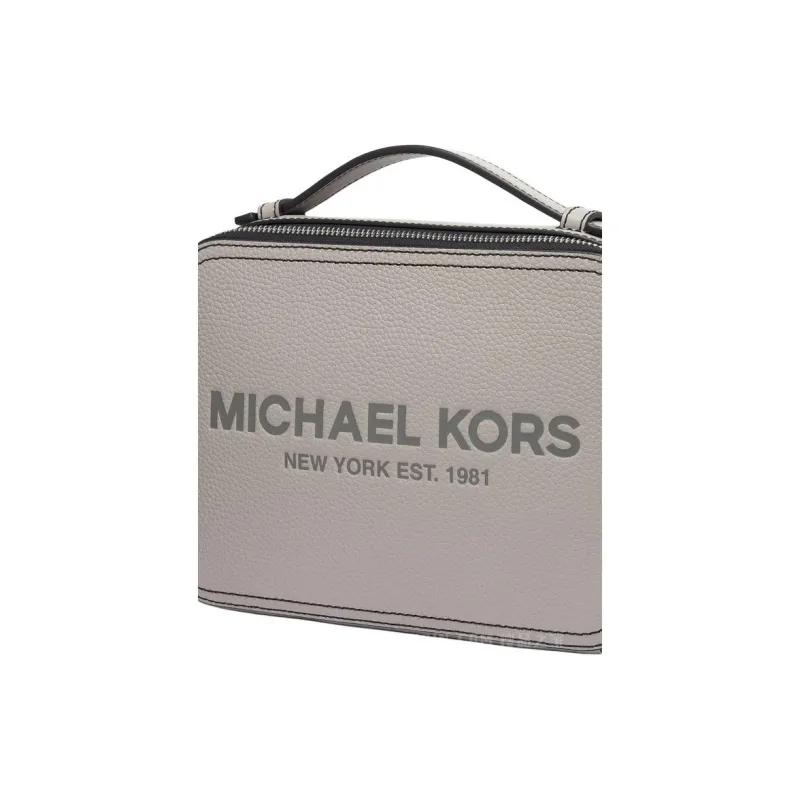 MICHAEL KORS Cow Leather With Artificial Leather Shoulder Bag, Crossbody Bag, Handbag Men's Gray-3
