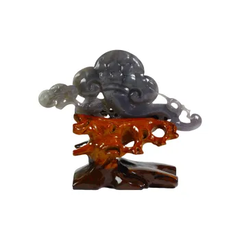Jade Charm Yao Hetian Jade Ornament Smoky Purple Unisex