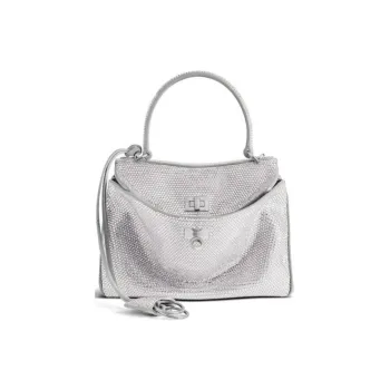 Balenciaga Rodeo Calfskin One Shoulder Handbags Mini Women's Smoke Gray