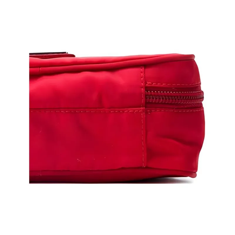 PRADA Nylon Fabric Wallet Women's Red-3