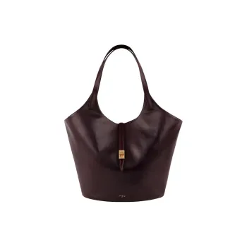 APEDE MOD Cow Leather Handbag Large Size Women's Bordeaux Red
