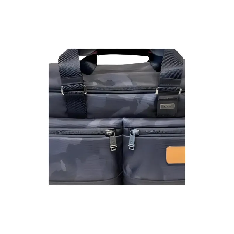 TUMI Elastic Nylon Travel Bag Storage Bag One Shoulder Handbag Men's Camouflage Blue-2