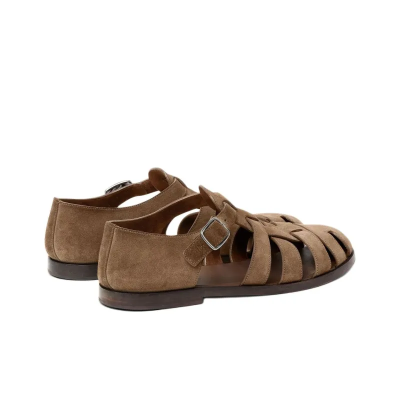 Loro Piana Maxime Walk Roman Sandals Men's Brown-3